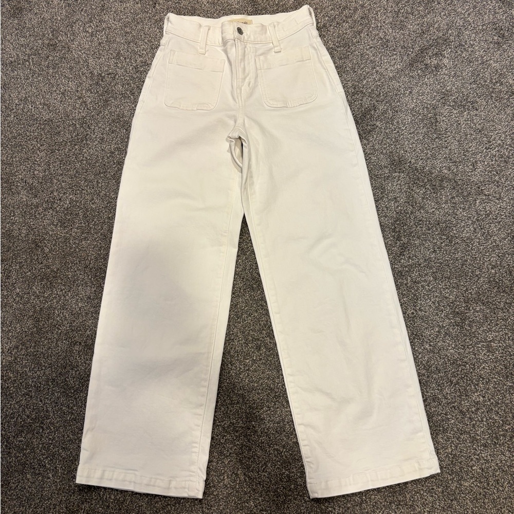 Madewell perfect vintage wide leg jean size 24P white